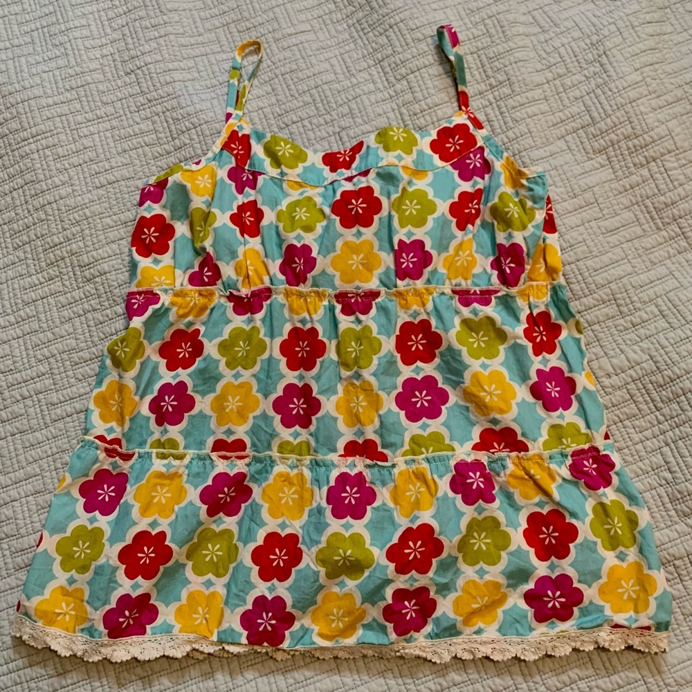 Mustard Pie Floral Swing Tiered Top size S/M